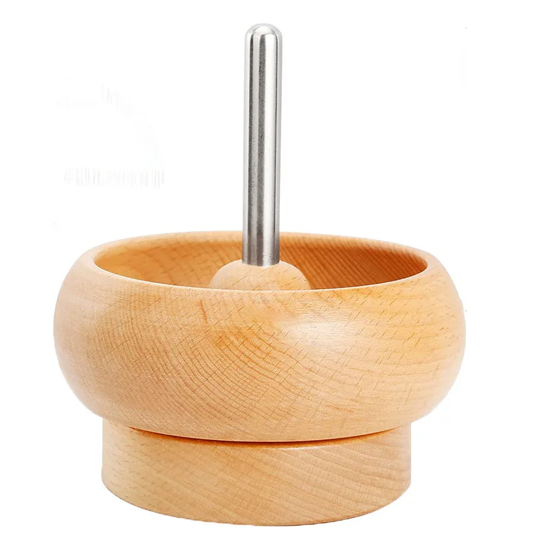 Hot sale wooden beading device manual rotating  bowl 2-4mm for loose beads diy beading tool