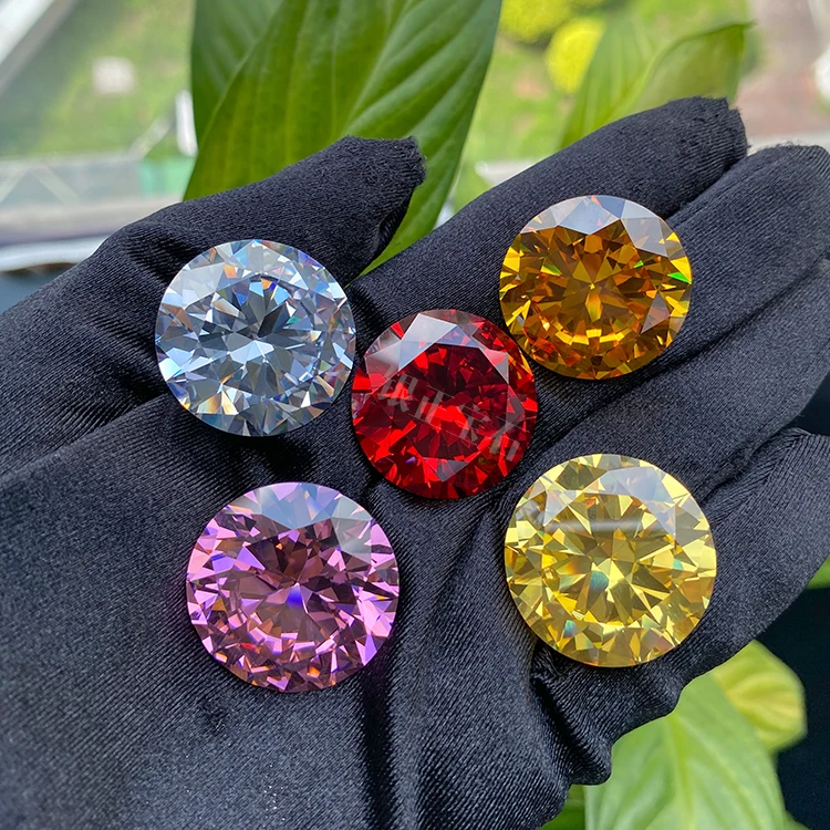 YinZheng In Stock loose gemstone various colors 25MM large size CZ stone synthetic cubic zirconia