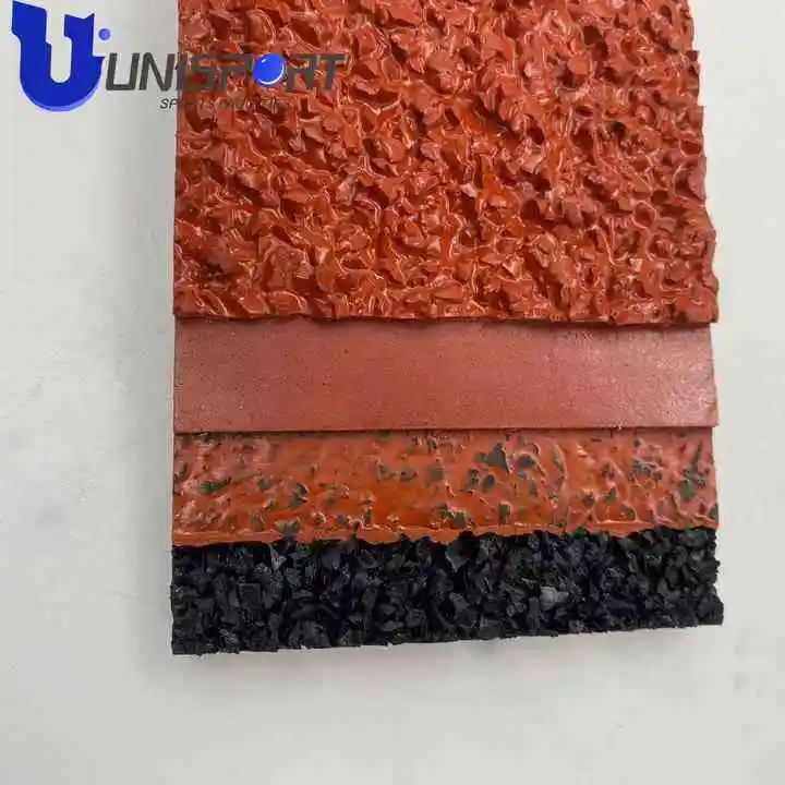 Unisport New Outdoor Rubber Athletic Track Badminton Court Mat Material Marble Run Race Track/Tartan Running Tracks