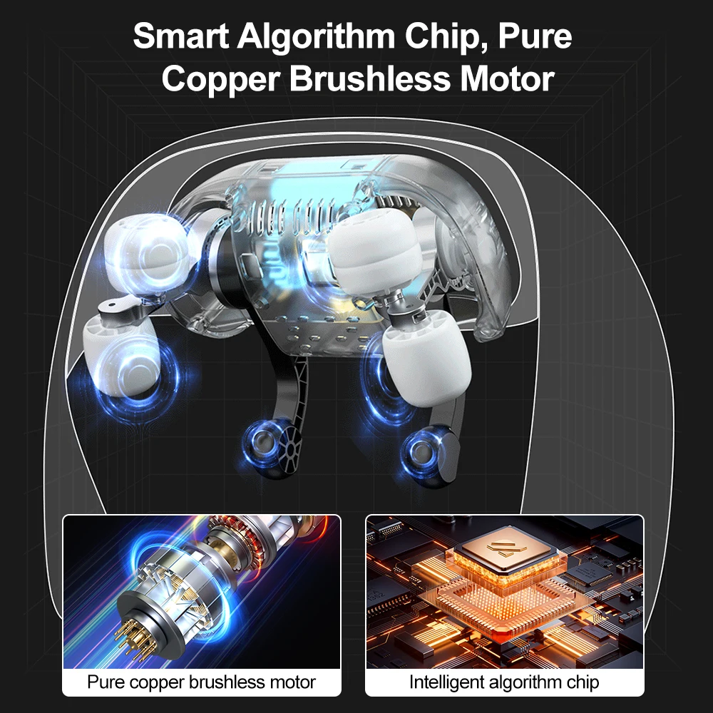 Best neck and back massager kneading heating vibration portable mini back and neck shoulder massager