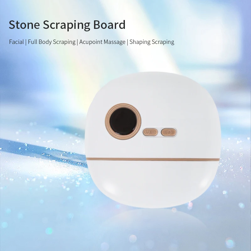 Factory Wholesale Electric Gua Sha Massager Hot Vibration Stone Face Lifting Massage Roller With Guasha Board