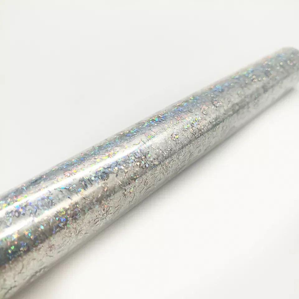 High Quality Small Water drop Pattern Hot stamping foil Hot holographic silver film for leather