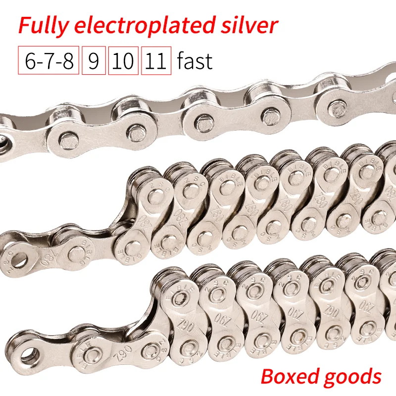 Wholesale Silver Bicycle Chain 6 7 8 9 10 11 12 Speed Mtb Road Bike Cycle Chain