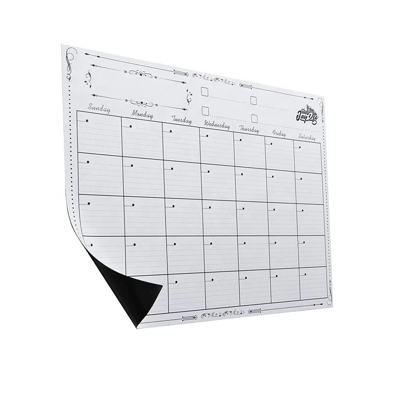 
Magnetic Whiteboard Sheet for Kitchen Fridge Multipurpose Fridge Weekly White Board Calendar 