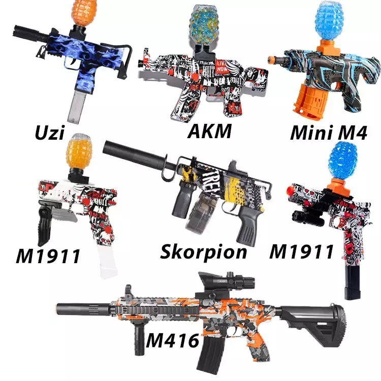 Factory Bestseller Electric Toy Rifle Soft Rubber Bullets Water Beads Gel Ball Outdoor Shooting Game Blaster Toy Gun