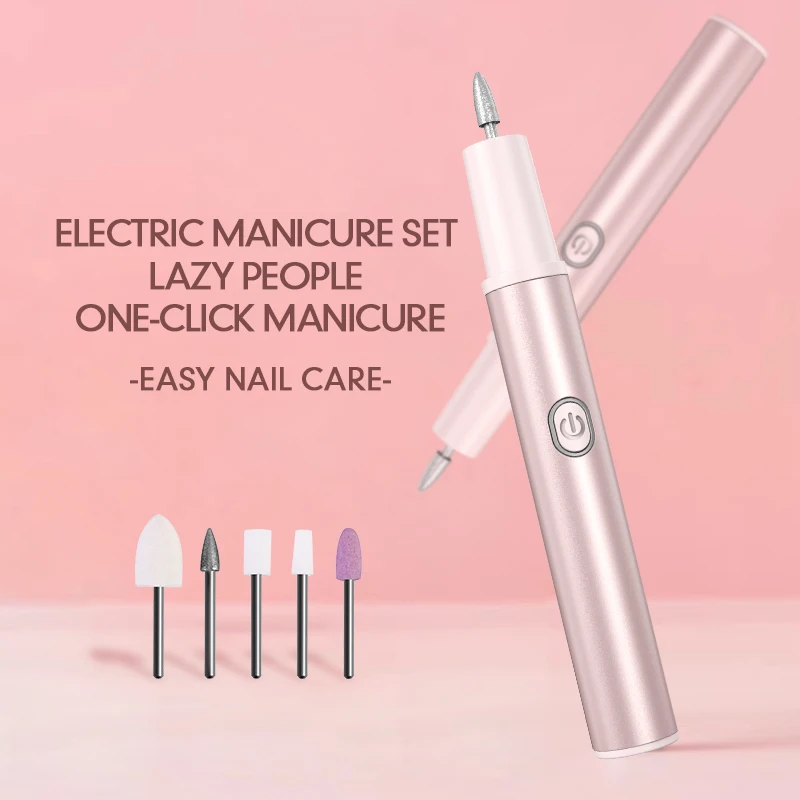 Electric Nail Trimmer And Polish USB Rechargeable Electric Nail Trimmer Nail Clipper with Light 2 in 1 Fingernail Cutter