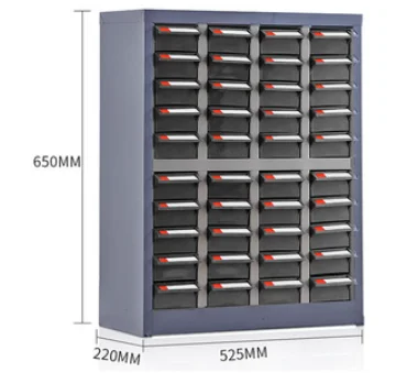Антистатический супер прочный металлический шкаф для хранения мелких деталей с 40 ящиками