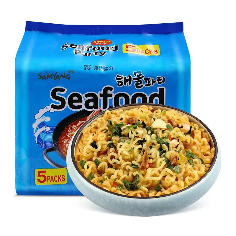 Известный бренд Samyang морепродукты ароматизированные рамен, корейские Специальные закуски, вкусный суп, сильная лапша