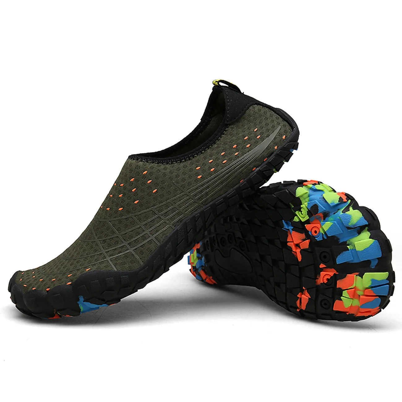 Custom Beach Shoes Stripe Slip On Men Barefoot Non Slip Swim Beach Shoes Men With Toes