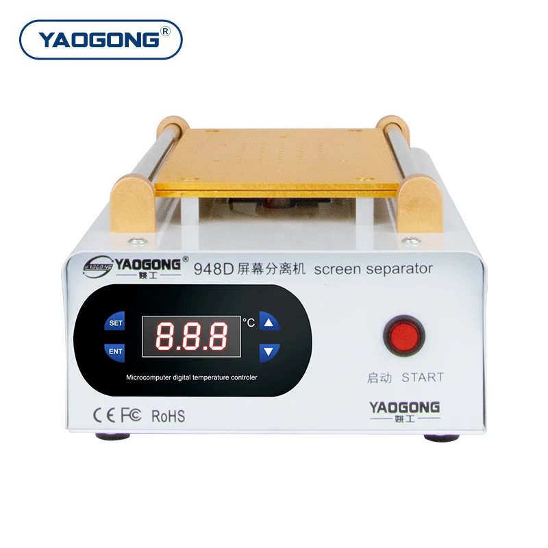 Вакуумный сепаратор YAOGONG 948D с ЖК-экраном и встроенным насосом для ремонта экрана мобильного телефона iPhone