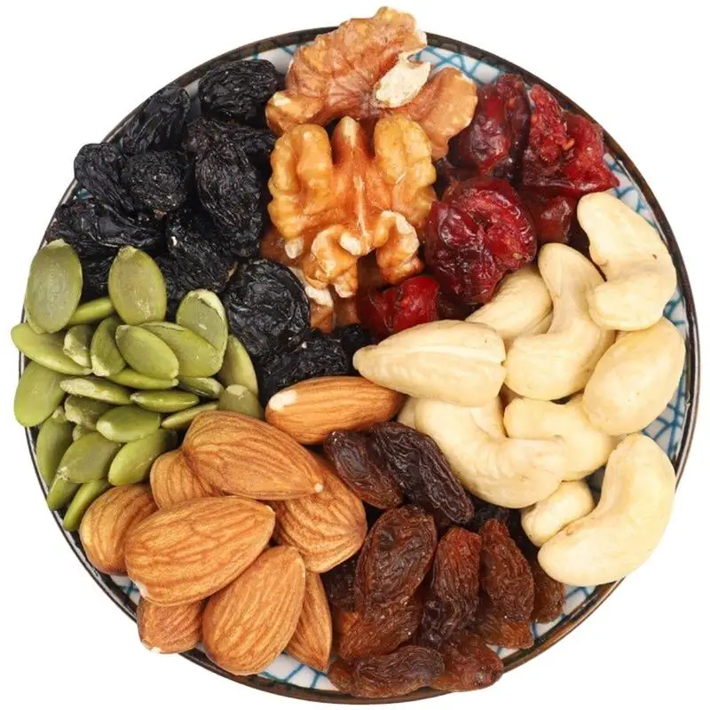 Top Sale Mix Nuts Dried Fruit 500g Roasted Nuts Snacks Pistachio Almond Hazel Walnut Cranberry Raisin in Stock