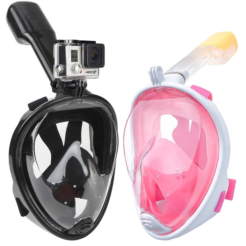 Diving equipment Snorkeling Swimming Full Face Snorkel Mask free diving mask set kids swimming mask