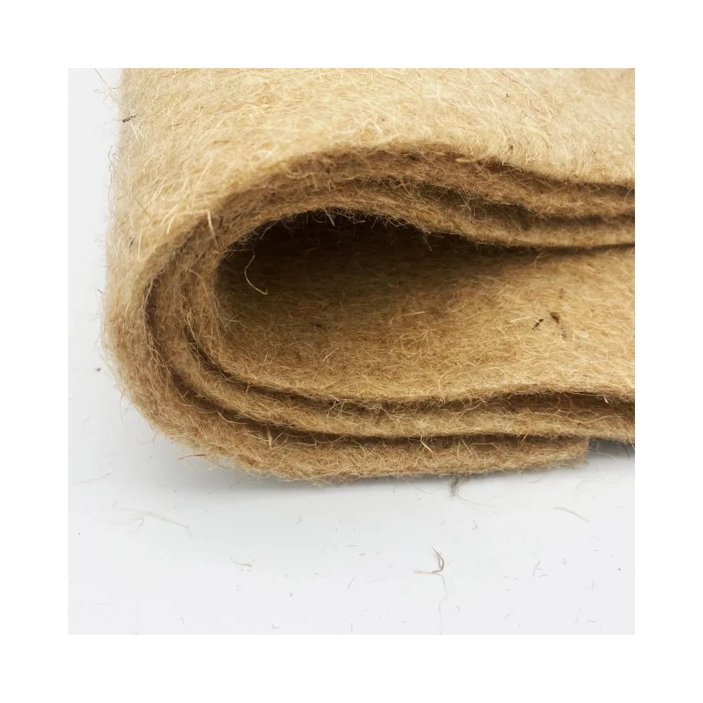Biodegradable Natural Jute Non woven Fabric recycled plant fiber hemp grow mats Eco Friendly