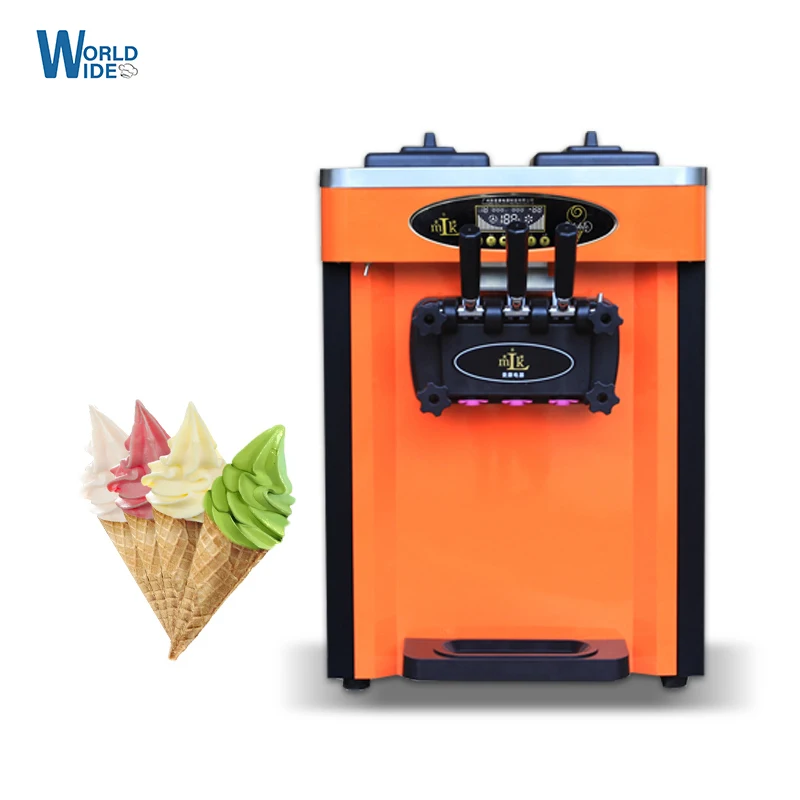 Hot selling desktop automatic ice cream machine sundae waffles soft ice cream vending machine in sales