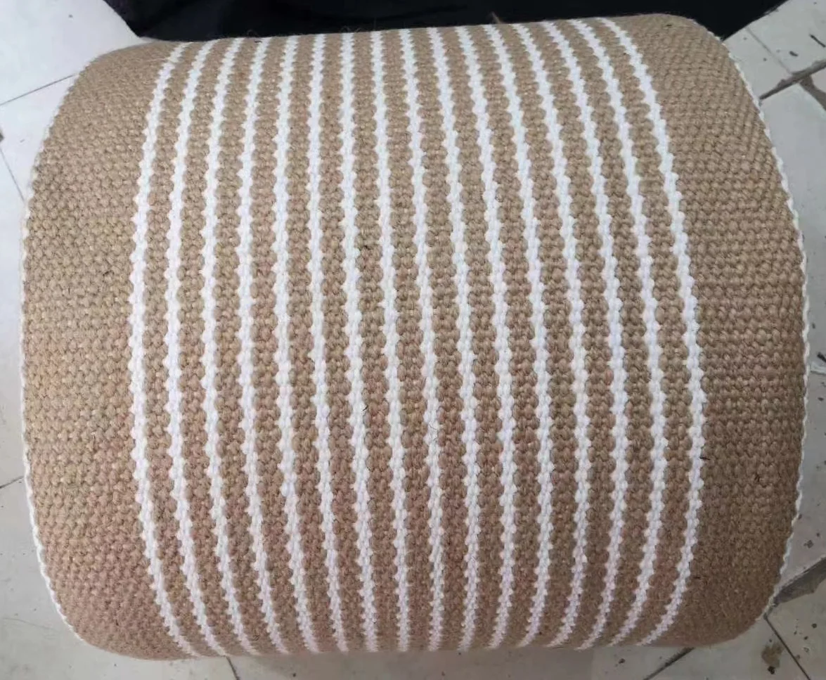 60 см ширина очень толстая ткань для дрессировки собак гессиан джутовая ткань с белыми полосами