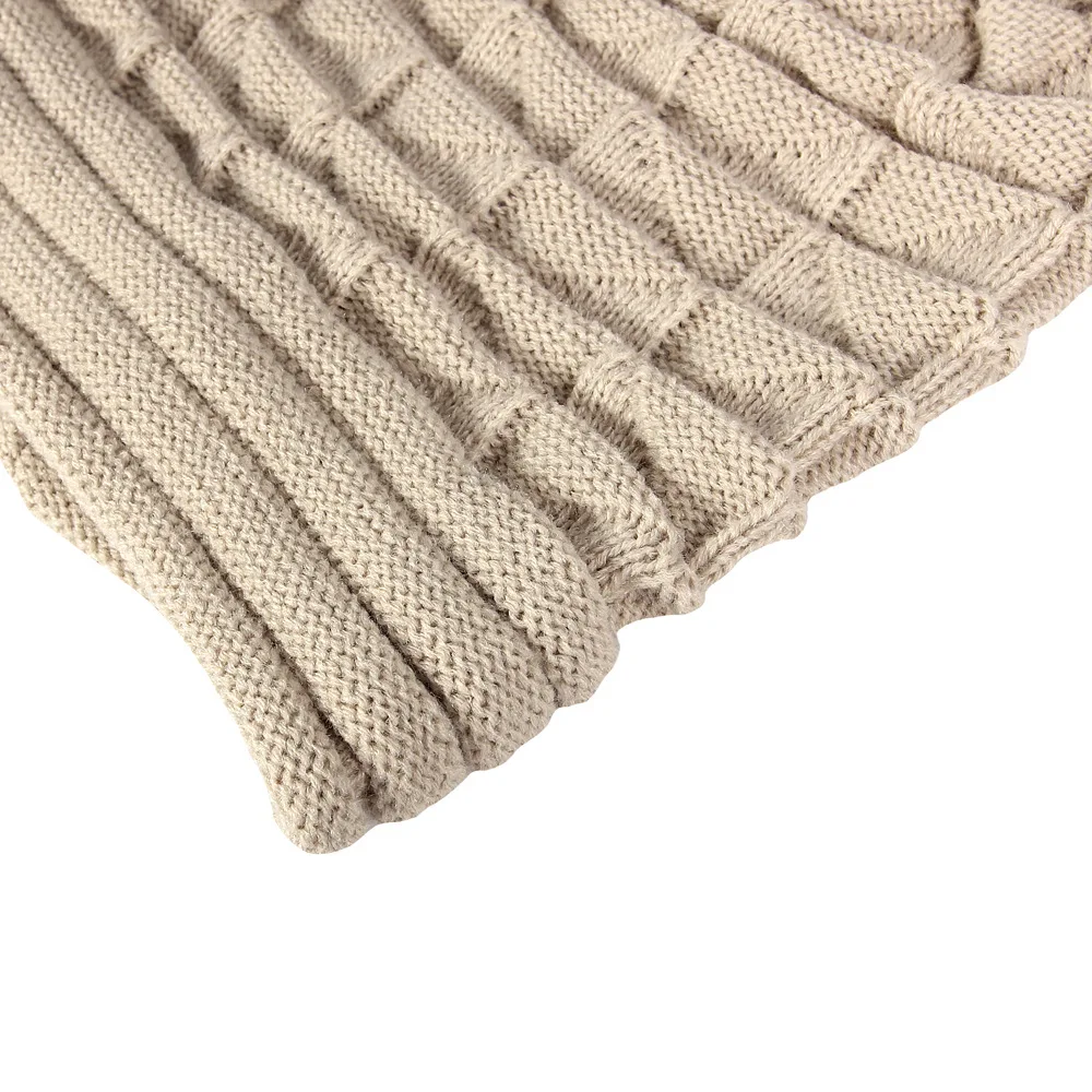 Fashion Women Autumn Winter Outdoor Warm Wool Cap Drape Knit Beanie Hats Woolen Caps Knitted Hat