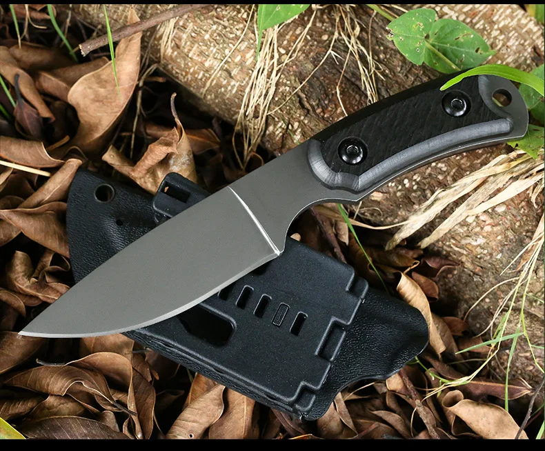 Custom Wholesale Hunting Camping Stainless Steel Survival Fixed Blade Knife Cuchillo With Kydex Sheath