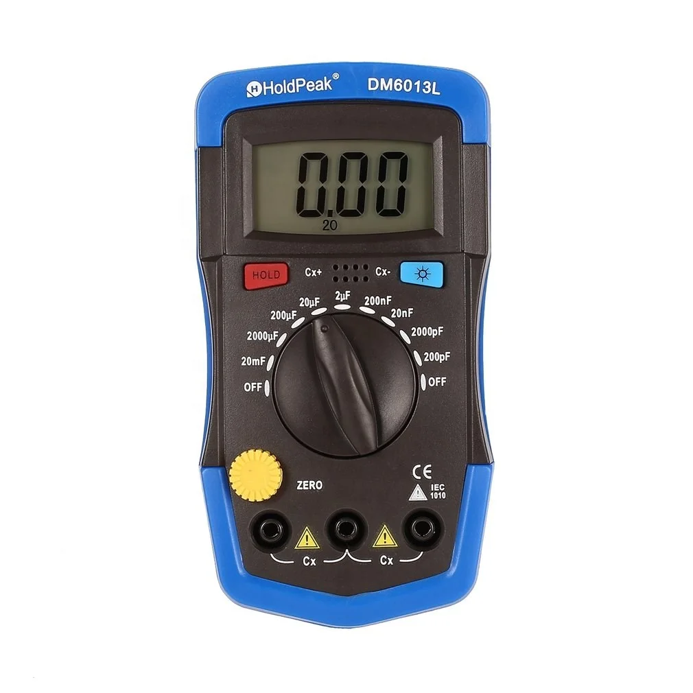 DM6013L Professional Digital Capacitance Meter Capacitor 0-20mF Handheld Electronic Capacitance Tester LCD Backlight