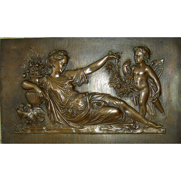 Modern Wall Decor Metal Art Gifts Animals Statue Bronze Peacock Relief Sculpture
