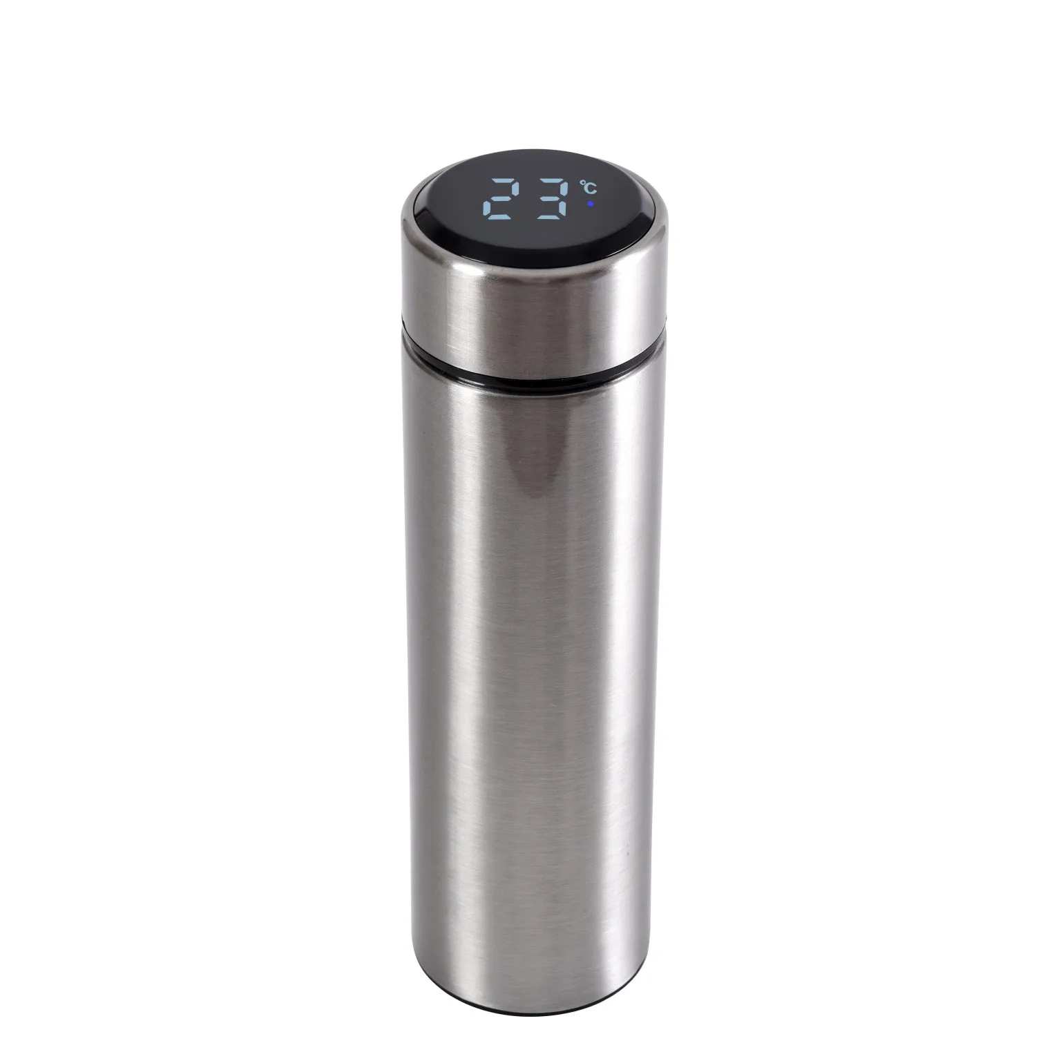 Smart Intelligent Led Display Stainless Steel Travel Water Bottle With Power Bank