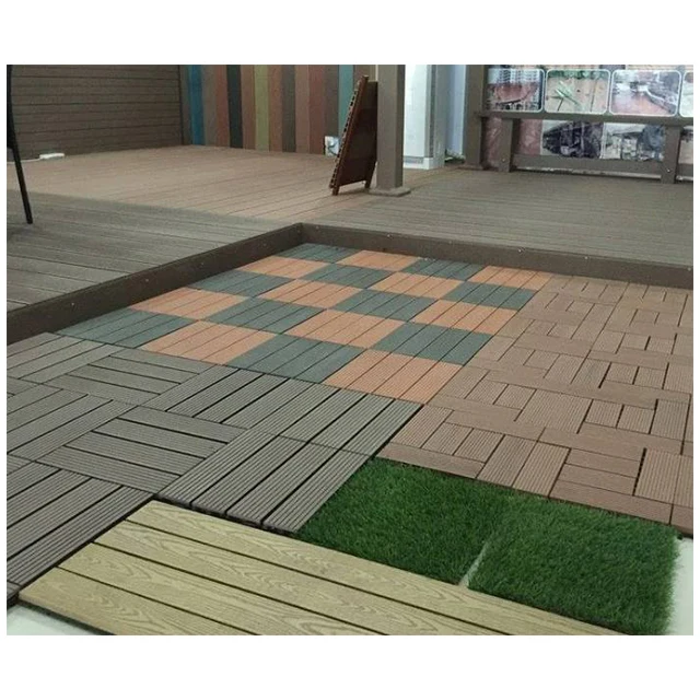 Synthetic Decking Wood Interlocking Decking Tiles for outdoor floors/garden pavement/ patio
