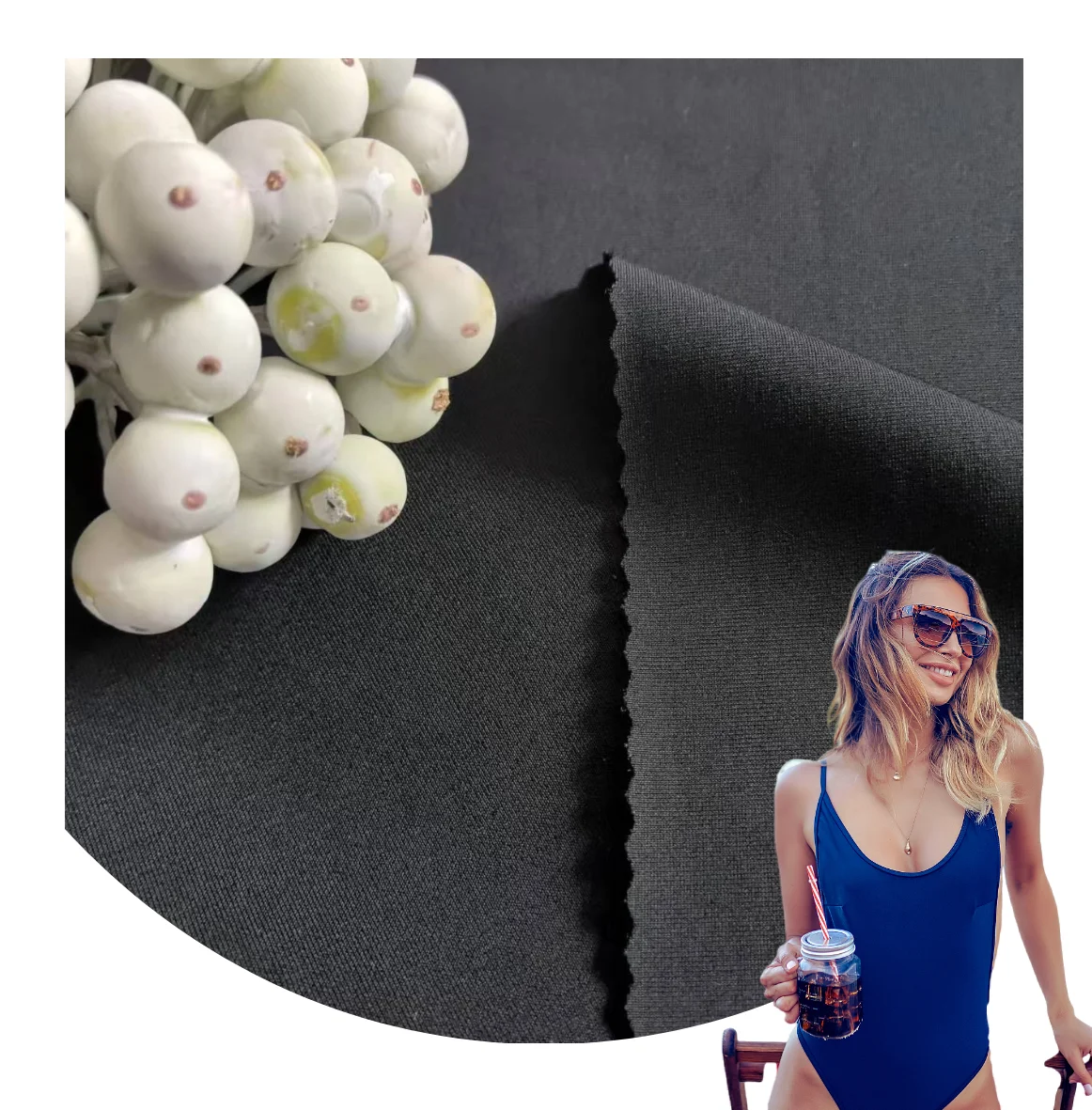 MY Knit Factory Nylon Swimwear Fabric 82%Nylon 18%Spandex 200GSM Swimming Fabric Warp-knitted Nylon Elastic Fabric For Swimwear