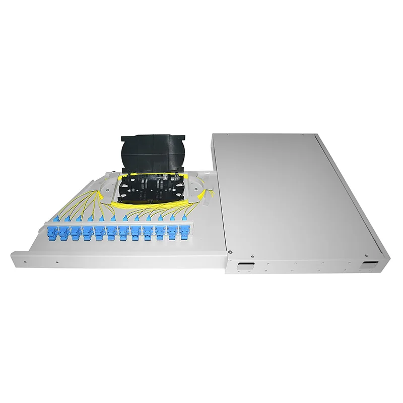 FTTH 12-24 Port ST/SC/FC/LC rack mount Splicing fiber Optic Patch Panel/Termination Box/ODF