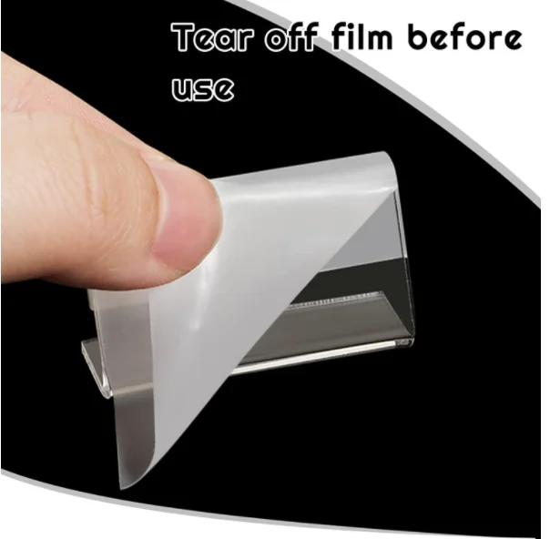 Custom  L Shape Transparent Acrylic Business Name Card Holder for Office