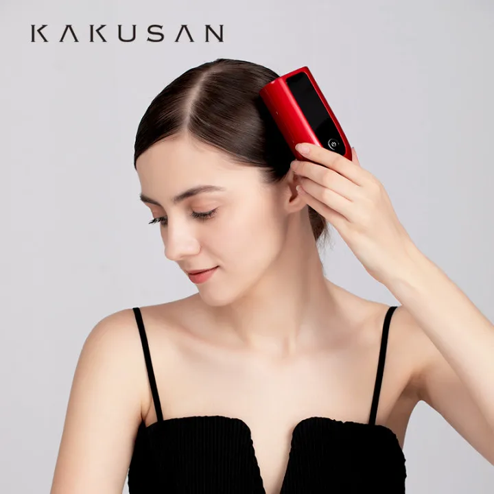 В наличии электрическая расческа для роста волос со светодиодной подсветкой против выпадения вибрационная Массажная Расческа кожи головы с масляным