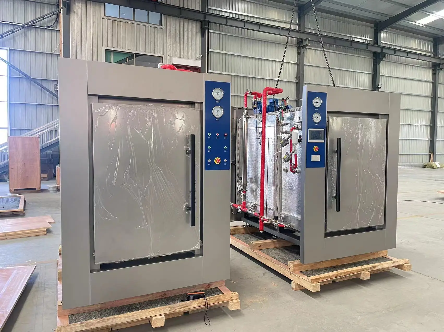 AST-1.5 large steam autoclave stainless steel trolley and inside car double door channel type autoclave 304 stainless steel