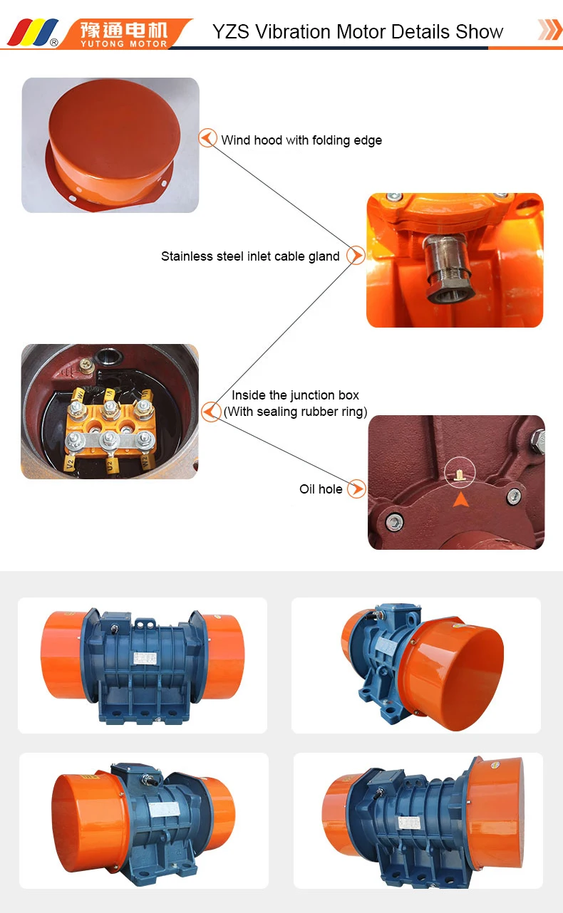 Yutong new YZS-1.5-2 electricity three phase alternating-current vibration motor
