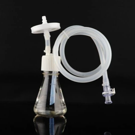 Лабораторная пластиковая переводная колпачок для колбы 1 л Erlenmeyer с трубкой 1/8 дюйма и штекером MPC с герметичной крышкой