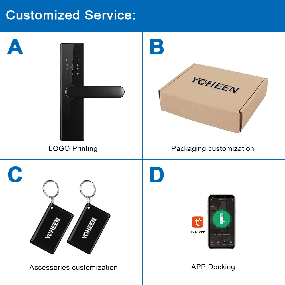 Hometric Tuya App Wifi Smart Lock Remote Network Control Lock Waterproof Digital Door Lock Aluminum Alloy Cloud Black,bronze