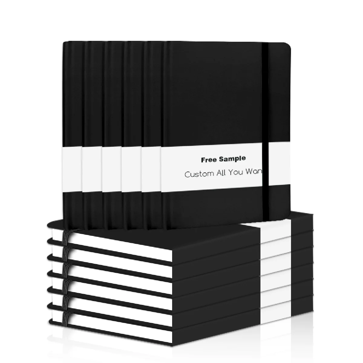 Bulk Custom Logo Notebooks Personalized Hardcover PU Leather Journal with Custom Logo Printing