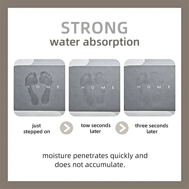 Супервпитывающие Нескользящие диатомные коврики для ванной абсорбирующие быстросохнущие диатомит мягкие