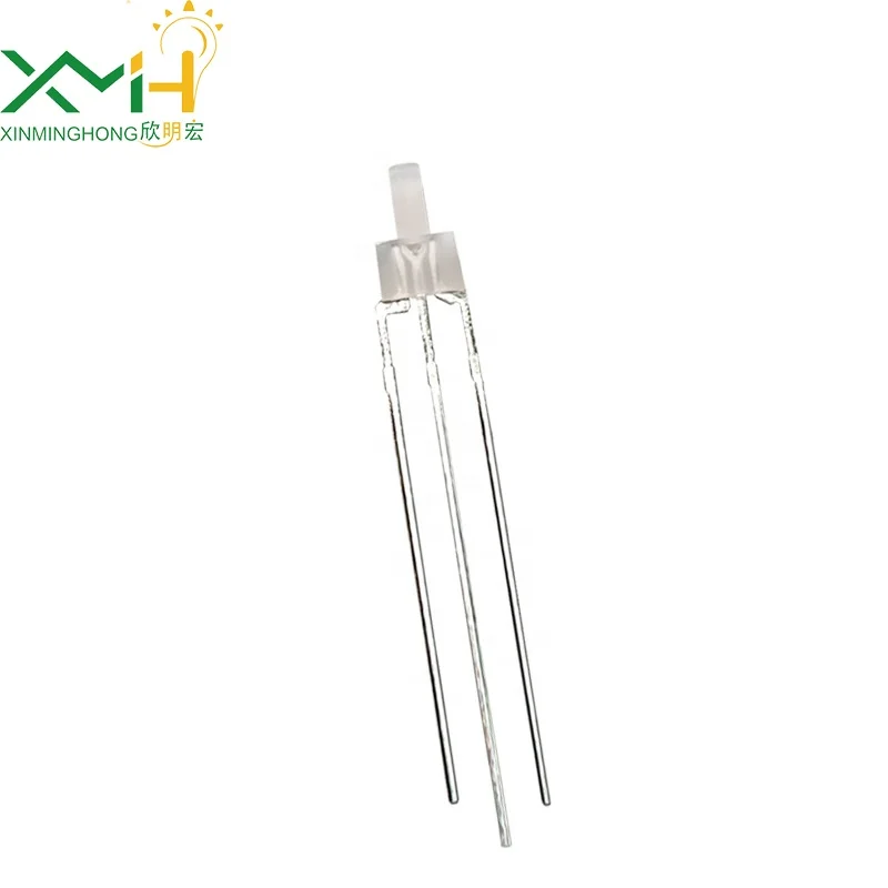 2mm nipple red and green dual color led 3 pins common cathode