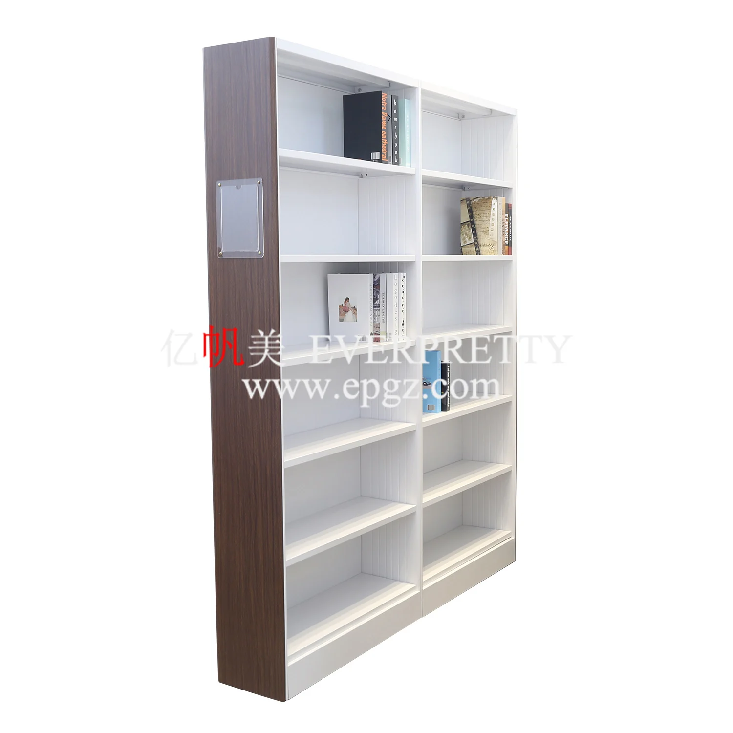School Library Metal Frame Book Shelf Steel Racks for School Library