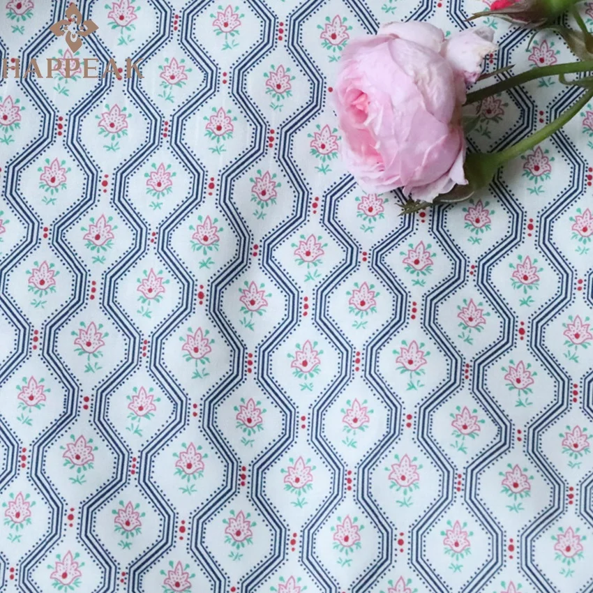 HAPPEAK organic pure cotton print fabric custom printing london liberty print flower fabrics