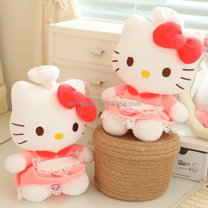 High Quality Original Red Pink Hello Cat Kitty Doll Cute Plush Animal Cartoon Sanrion HK KT Claw Machine Plush Doll Soft Plush