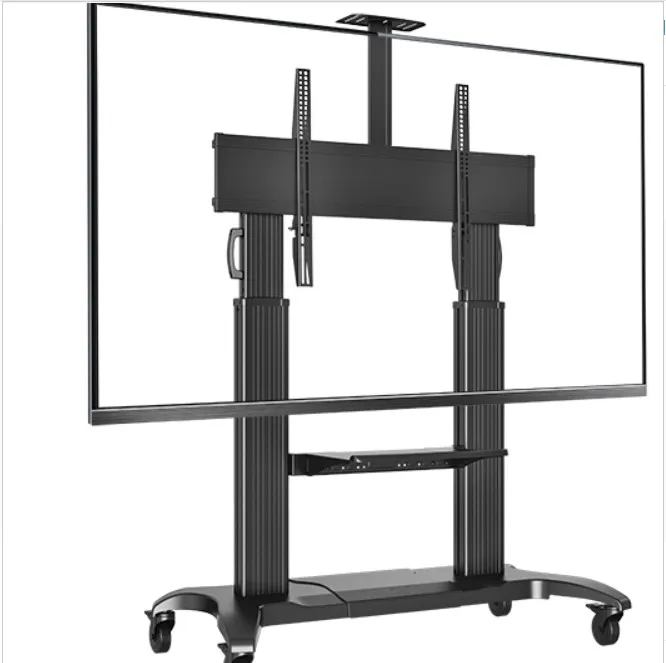 NB CF100 Luxury Heavy Duty Aluminum 60-100inch LED LCD TV Mobile Cart Free Lifting And Extension Base