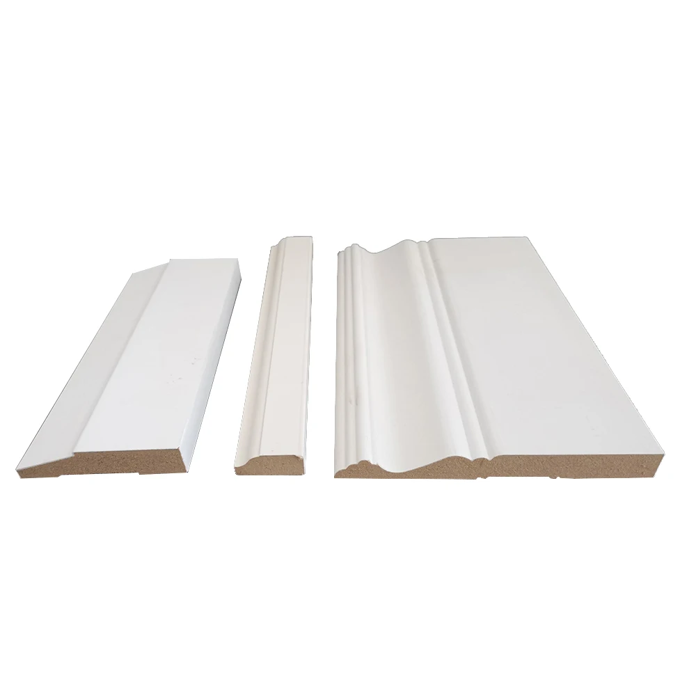 White Primer Baseboard MDF Mouldings for Door Frame White  Baseboard MDF Mouldings for Door Frame