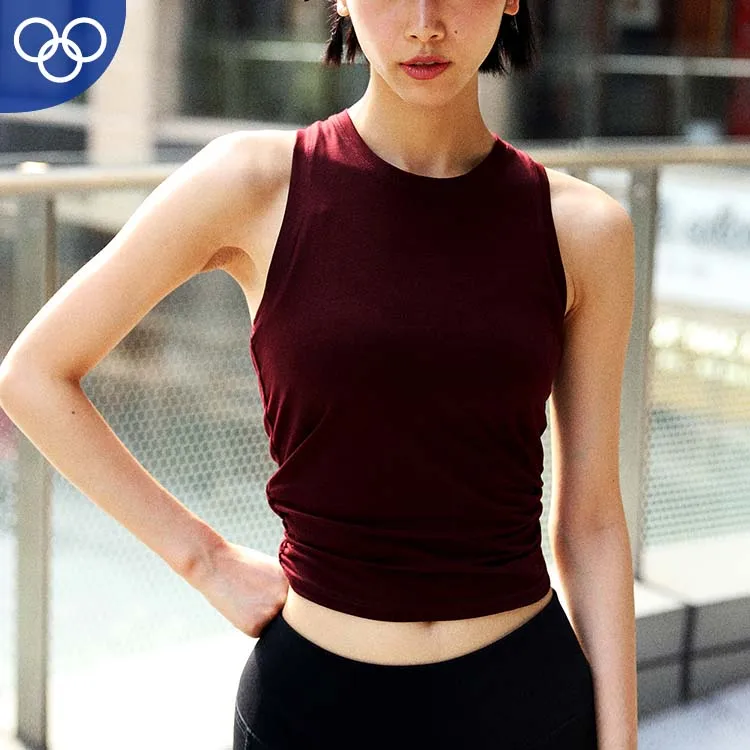 OEM Manufacturer Wholesale Organic Plain Women Stringer Singlet Cotton Gym Tank Top