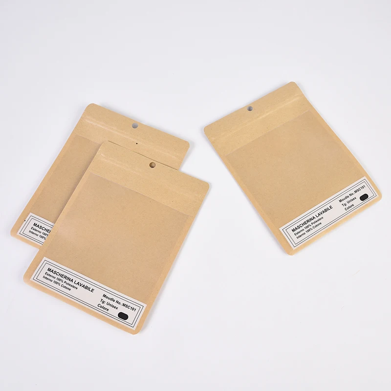 Hot sale customized kraft paper food  zipper packaging bag with window