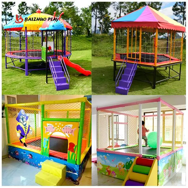 Trampoline Fitness Jumping trampoline 6 Top Selling Oem/Odm Wholesale Used With Roof Children Sale Competition Trampoline