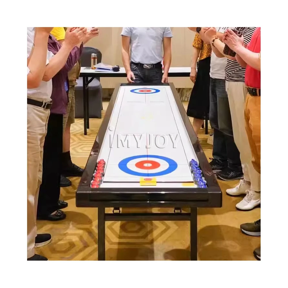 Mini indoor kids interactive toy ice hockey catapult curling board game 2 players ice hockey catapult curling desktop game