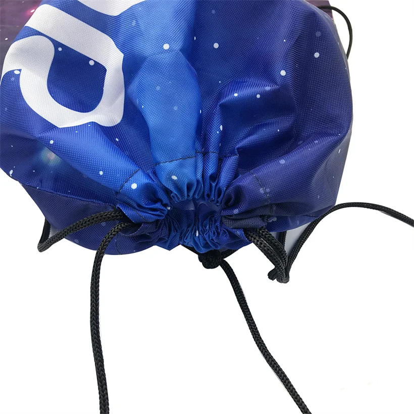  Custom logo canvas bag gym silk satin plastic sublimation waterproof large breathable sports drawstring
