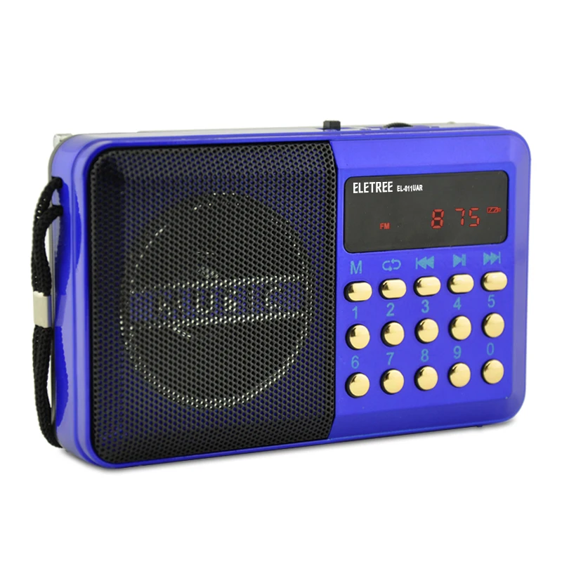 Mini MP3 music player LCD Display speaker portable rechargeable JOC H011U quran TF USB FM radio