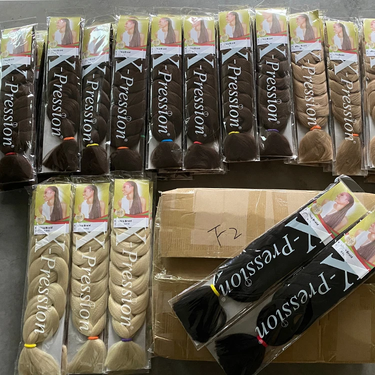 Ombre Xpression Synthetic 24inch Pure Color Long Jumbo Braiding False Hair Extention For Braids