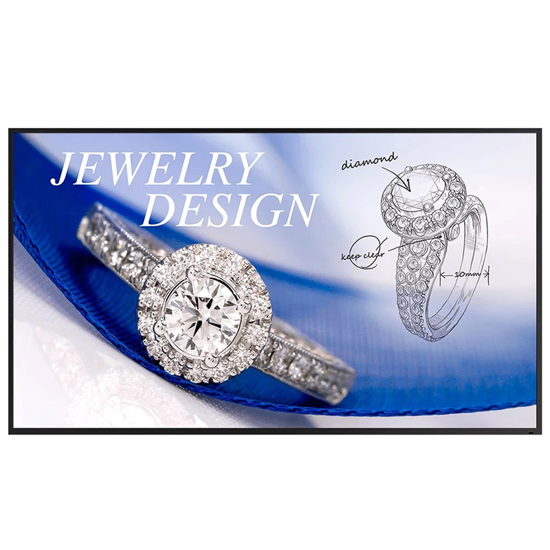 lcd advertising display 5000nit video screen 55 inch indoor smart tv 4K UHD player android digital advertising board