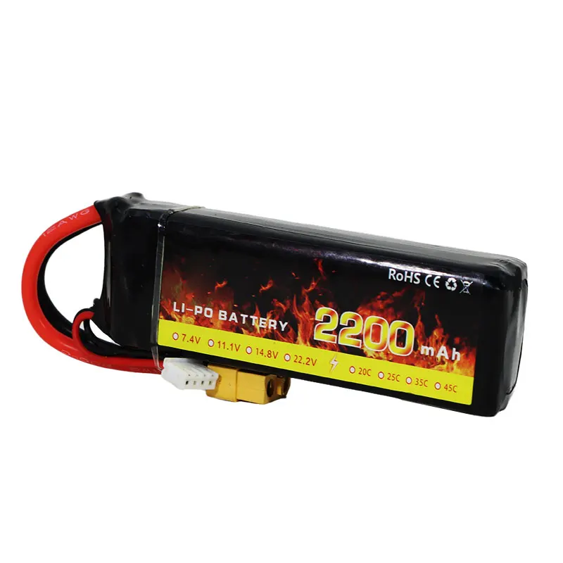 Аккумуляторы UVA для дрона 3S 2200mAh 11 1 V Lipo Battery Pack 30C квадрокоптера
